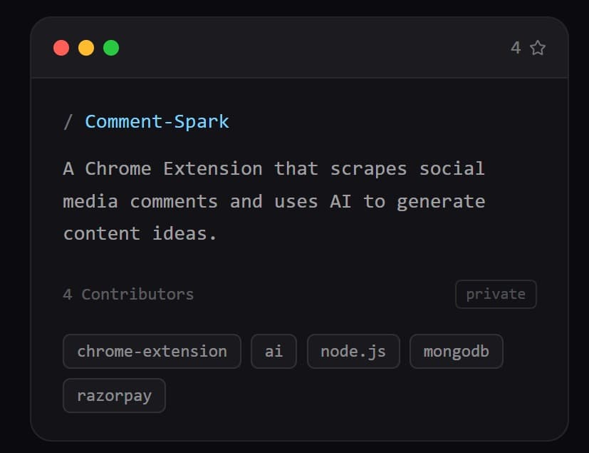 Comment-Spark terminal